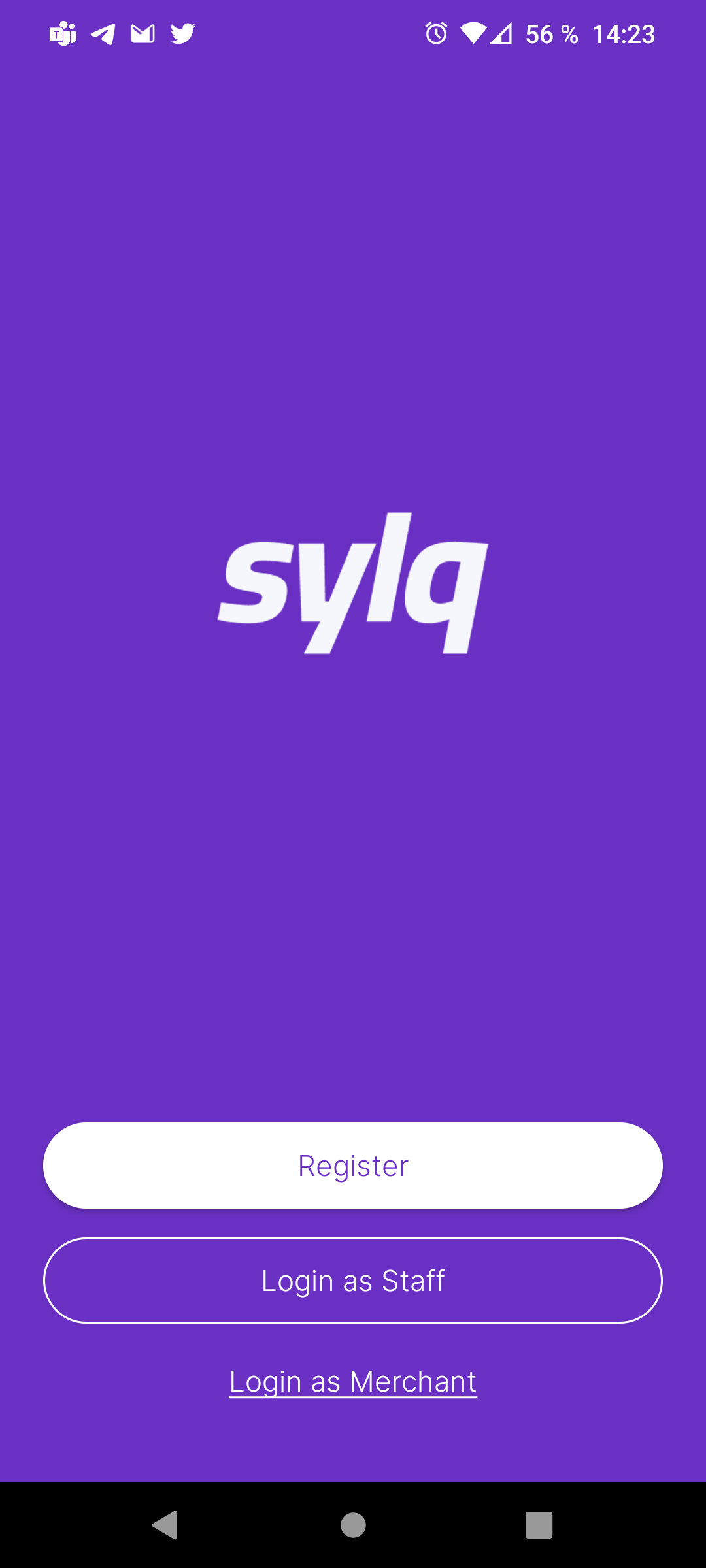 Sylq Main screen