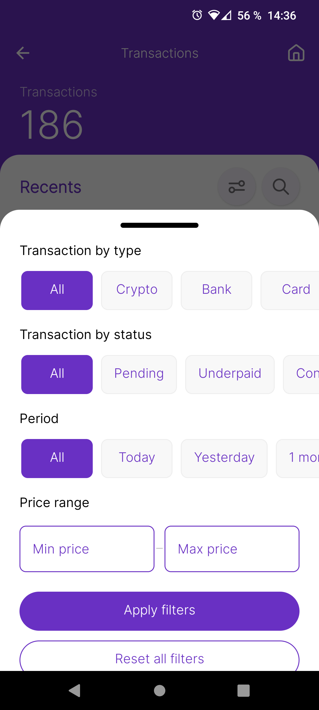 Sylq List of Transactions Status